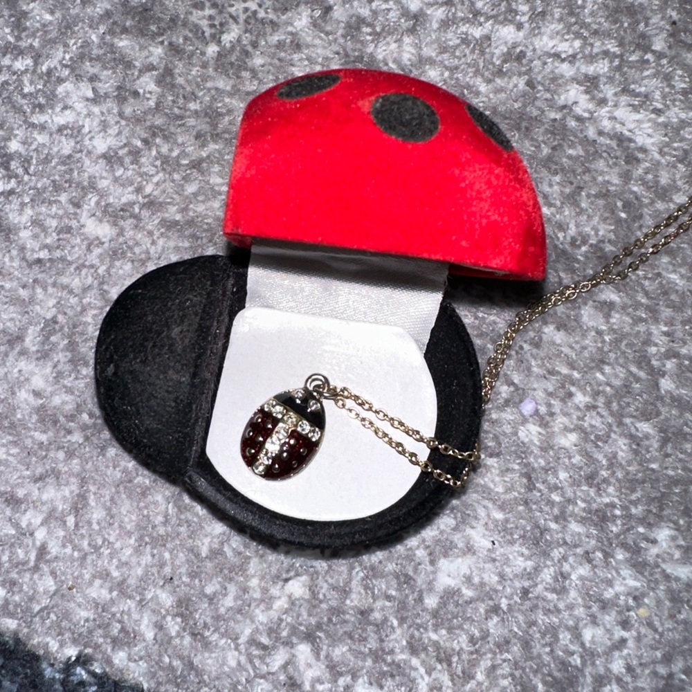 lady bug necklace